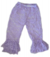 Baby Headbands Lace Leggings Bootleg Pants - Lilac Photo
