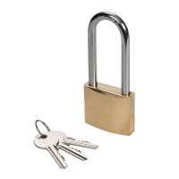 Cabinet Shop - Carded Padlock Brass Long Shackle - 40mm Photo