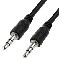 3.5mm AUX Braided Male to Male Stereo Audio Cable Cord for PC/iPod/CAR/iPhone - Black Photo
