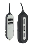 Whizzy 5 USB Port Family Car Charger 10.8Amp - Black Photo