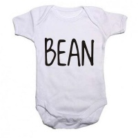 Bean Baby Grow/ Onesie - White Photo