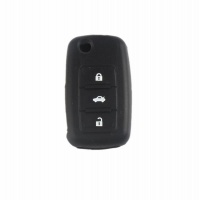 Rubber Silicone Case Cover for VW Key - Black Photo