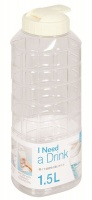 Lock & Lock - Fridge Door Bottle 1.5 Litre - Clear With White Lid Photo