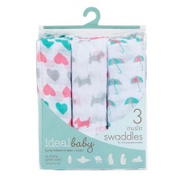 Ideal Baby Pretty Sweet Swaddles Pack Of 3 Photo