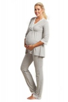 Absolute Maternity Nursing Lace Pyjama Set Melange Photo