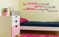 Fantastick Wall Decor - Christopher Robin Quote Afrikaans - Charcoal & pink Photo