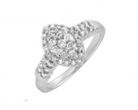 Diamond Engagement Ring in 14ct White Gold - 0.50ctw Photo
