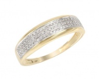 Miss Jewels 0.15ctw Natural Diamond Wedding Band In 10K Yellow Gold Photo
