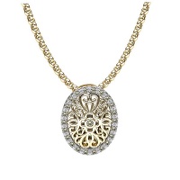 Floral Fantasy Diamond Pendant - Yellow Gold Photo