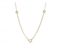 14K Yellow Gold Necklace with Heart Links Photo