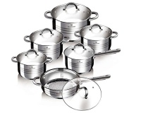 Blaumann 12-Piece Stainless Steel Induction Bottom Cookware Set Photo