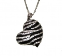 CDE Forbidden Heart Necklace with Swarovski Crystals - Black Photo