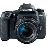 Canon 77D 24.2MP DSLR Camera with 18-55mm Lens - Black Photo