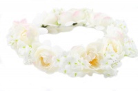 Handmade Floral Crown - White Ivory Photo