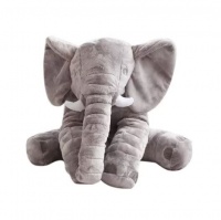 Soft Elephant Stuffed Plush Pillow - Grey Photo