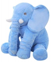 Stuffed Elephant Plush Pillow - Blue Photo