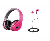 Volkano Dual Neo Series Headphones Pink - VB-VC404-NP Photo