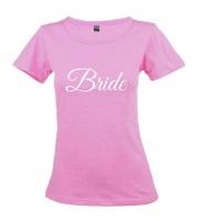 Bride Ladies Round Neck T-Shirt - Pink Photo