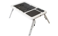 E-Table Portable Laptop Stand with 2 USB Cooling Fans Photo
