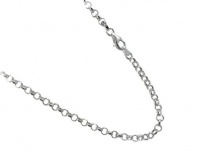 Miss Jewels Genuine 925 Sterling Sliver 45cm Rolo Tondo Necklace Photo