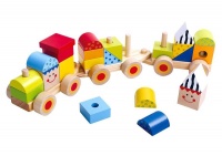 TookyToy Wooden Stacking Train Photo