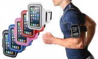 Blue Universal Armband For Gym Goers And Runners Supports Up To 5.5" Screen Sizes Photo