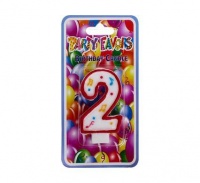 Bulk Pack 15 X Large Birthday Candle Number 2 Photo