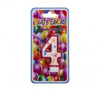 Bulk Pack 15 X Large Birthday Candle Number 4 Photo