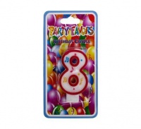 Bulk Pack 15 X Large Birthday Candle Number 8 Photo