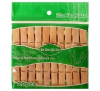 Bulk Pack 15 X Bamboo Clothes Pegs Pack of 20 Photo