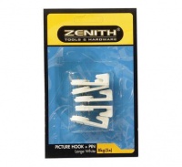 Bulk Pack 12 X Zenith Picture Hook & Pin Large for 8kg Card 5 Photo