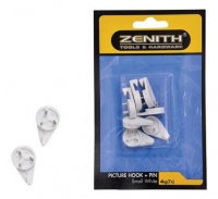 Bulk Pack 12 X Zenith Picture Hook & Pin Small for 4kg Card 7 Photo