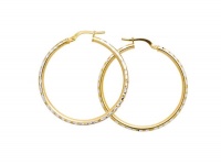 Art Jewellers 9Ct/925 Two-Tone Gold Fusion Hoop Earrings - 820596 Photo