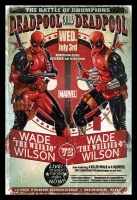 Marvel Deadpool Wade VS Wade Poster with Black Frame Photo