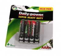 Bulk Pack 8 x Daily-Power Super Heavy Duty Batteryize AAA - Card of 8 Value Pack Photo