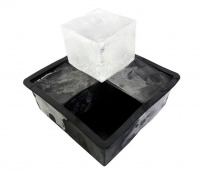 Extra Large Ice Block Cube Tray Mold by Kitchen Kult - 4 Slots Photo
