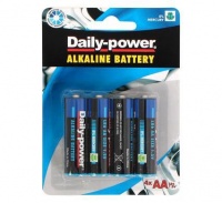 Bulk Pack 6 x Daily Power Alkaline Battery Size AA - Card of 4 Photo