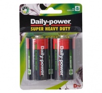 Bulk Pack 6 x Daily Power Super Heavy Duty Battery Size D - Card of 2 Photo