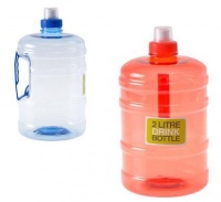 Bulk Pack 4 x Water Bottle Plastic 2 Litre with Handle Photo