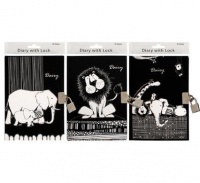 Bulk Pack 5 X Novelty Animal Diary with Lock Photo