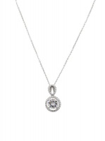 925 Sterling Silver Pendant With A 8mm Centre Cubic Zirconia Photo