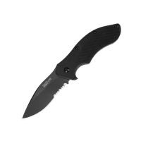 Kershaw Clash Partial Serration Black Pocket Knife - K1605CKTST Photo