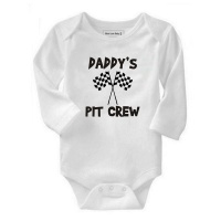 Daddy's Pit Crew Long Sleeve Baby Grow Photo