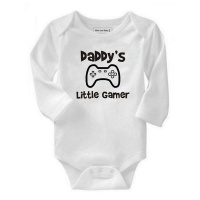 Daddy's Little Gamer Long Sleeve Baby Grow Photo