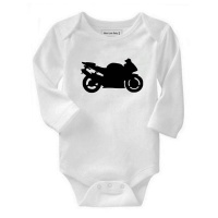 Motorbike Silhouette Long Sleeve Baby Grow Photo
