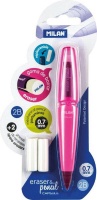 Milan Mc Pencil Plus 2 Spare Erasers 2b 0.7mm Blister - Pink Photo