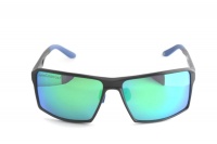 Lentes & Marcos "Gran Via" Polarised Black Flat-Top Mirrored Sunglasses Photo