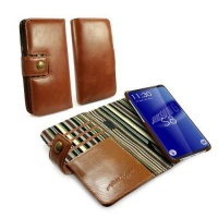 Samsung Tuff-Luv Alston Craig Magnetic RFID Slim Wallet for S8 Plus - Brown Photo
