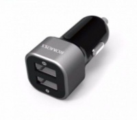 Romoss 2 Port USB Car Charger - Black Photo