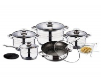 Blaumann 13-Piece Stainless Steel Jumbo Cookware Set With Marble Coating Fry Pan Bl-3166 Photo